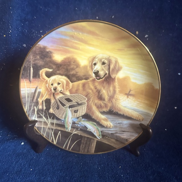 The Ones That Got Away, Golden Retriever Dog Collector Plate Bradford Exchange - Picture 1 of 9